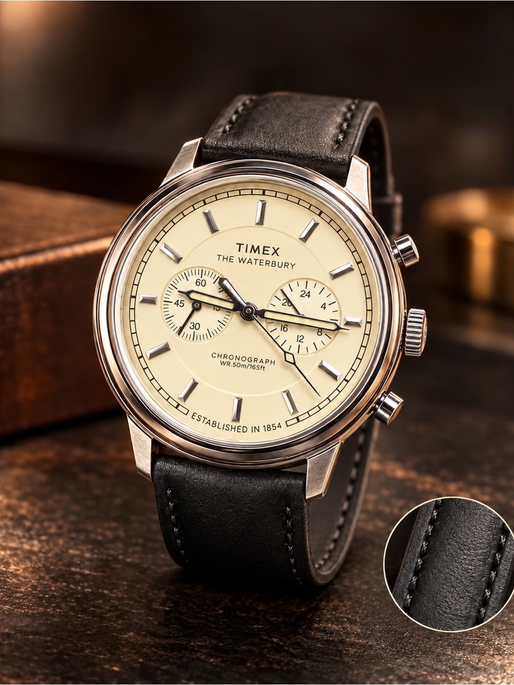 Timex Waterbury Metropolitan Chronograph 41mm – Ritche Leather Strap